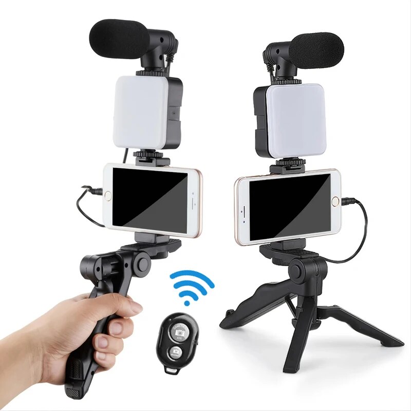 Youtube Phone Accessories - Zestaw do vlogowania smartfona ze statywem