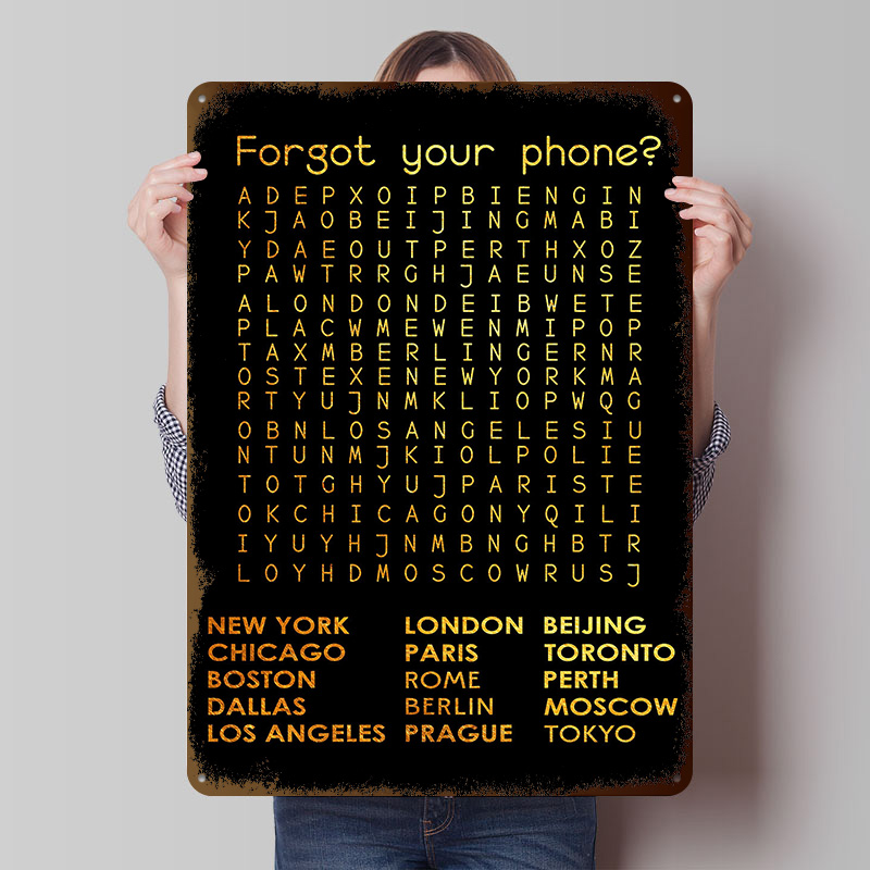 Phone Accessories Poster - Zgubiony Telefon Plakat z Blachy Personalizowana