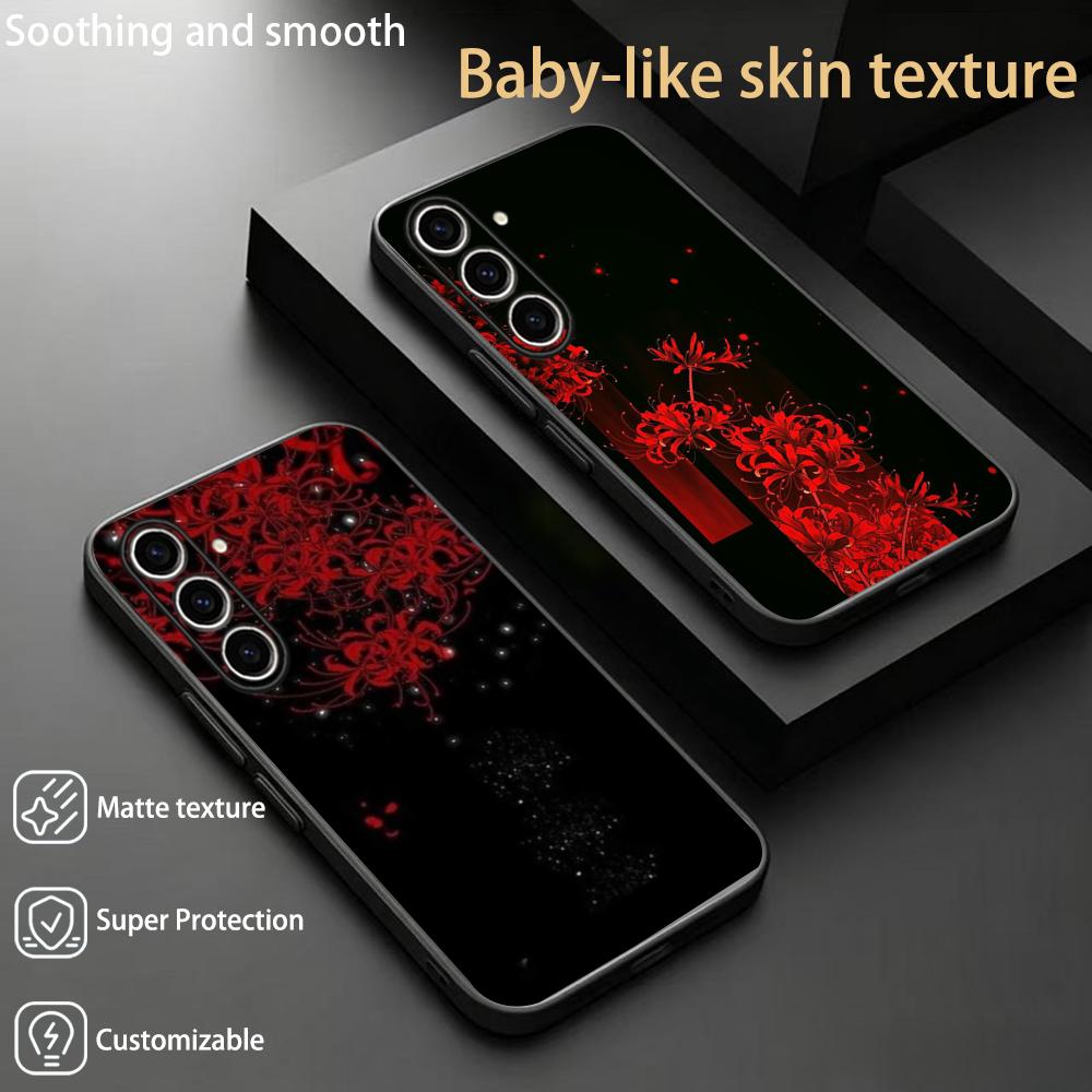 Samsung Accessories Phone - Czerwona lilia pająkowa Japonia sztuka moda