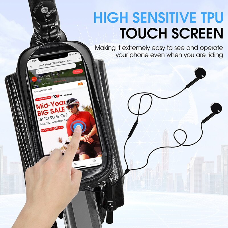 WEST BIKING Torba rowerowa na  – Youtube Phone Accessories recenzja i cena