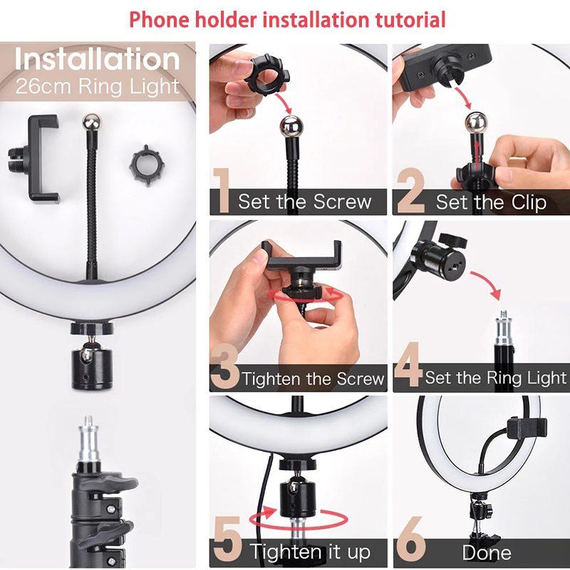Lampy pierścieniowe LED 16cm 2 – Youtube Phone Accessories recenzja i cena